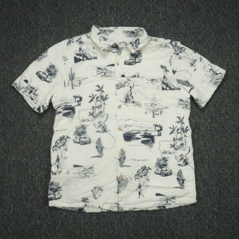 California Cowboy Shirt Mens Medium White The High Water Fleece Lined Pocket‎